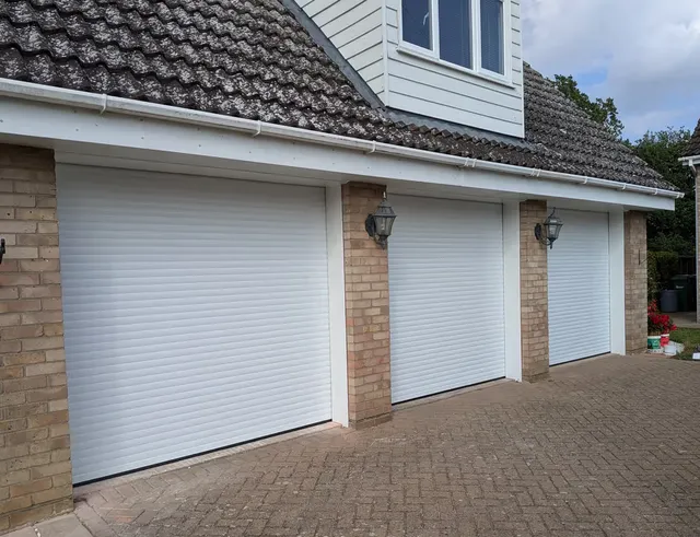 55mm insulated roller garage door installed in Benfleet